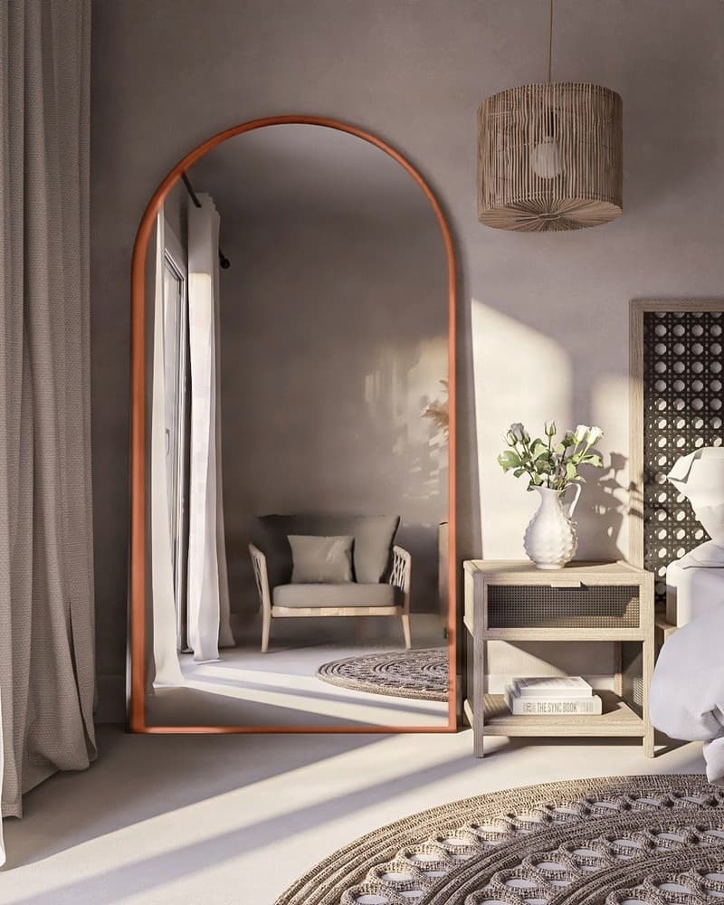 Καθρέπτης Επιδαπέδιος Project Mirrors Iron Floor Arch Ματ Χαλκός 100x190cm
