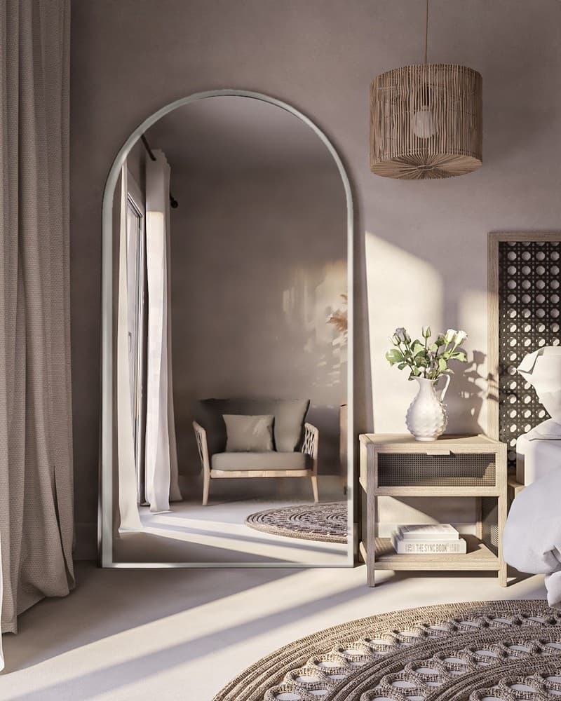 Καθρέπτης Επιδαπέδιος Project Mirrors Iron Floor Arch Ματ Γκρι 100x190cm