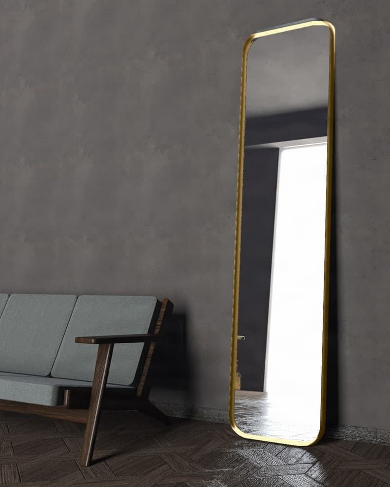 Καθρέπτης Επιδαπέδιος Project Mirrors Iron Floor Curved Ματ Μπρονζέ 50x200cm