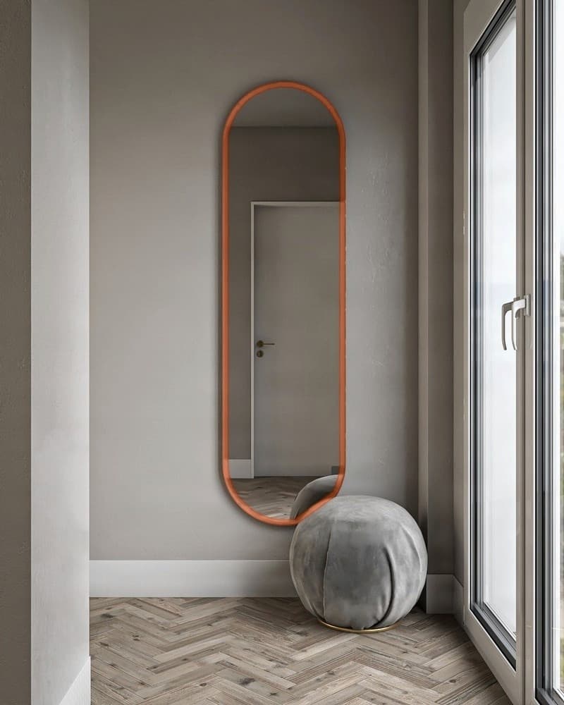 Καθρέπτης Επιδαπέδιος Project Mirrors Iron Floor Semi Oval Ματ Χαλκός 50x180cm