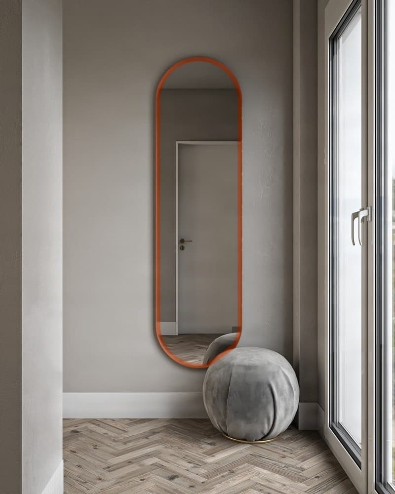 Καθρέπτης Επιδαπέδιος Project Mirrors Iron Floor Semi Oval Χαλκός 50x180cm