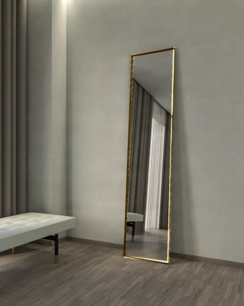 Καθρέπτης Επιδαπέδιος Project Mirrors Iron Floor Square Ματ Μπρονζέ 45x200cm
