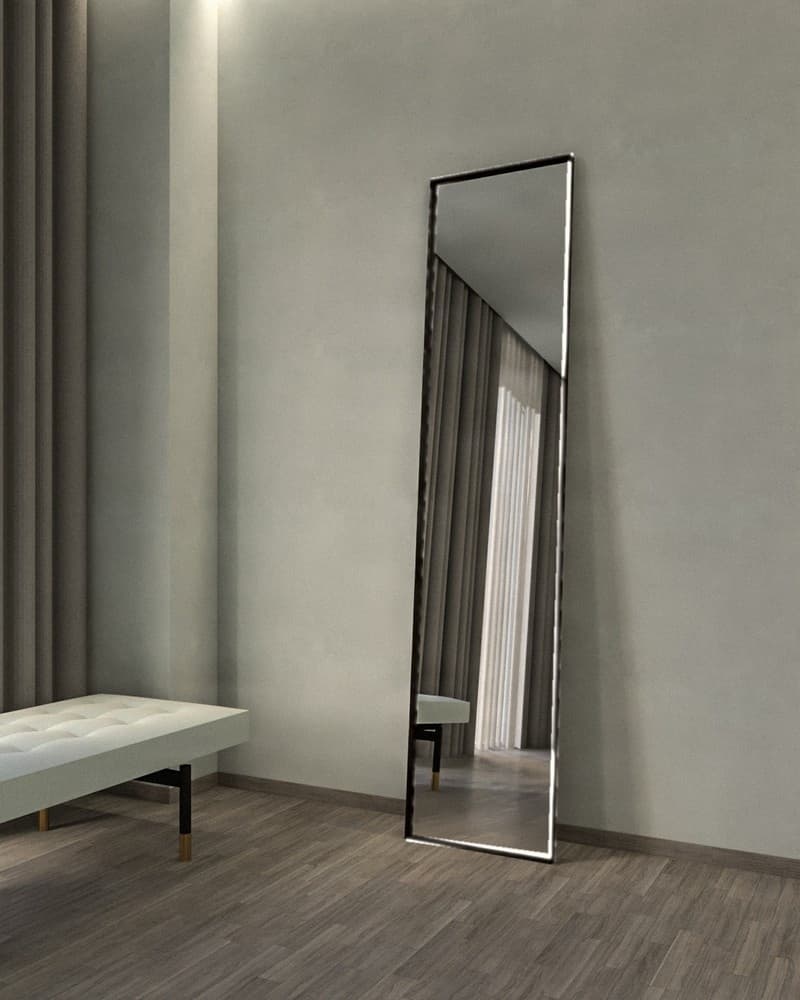 Καθρέπτης Επιδαπέδιος Project Mirrors Iron Floor Square Ματ Γραφίτης 45x200cm
