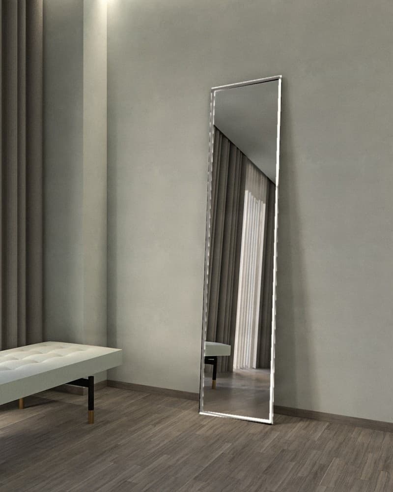 Καθρέπτης Επιδαπέδιος Project Mirrors Iron Floor Square Ματ Γκρι 45x200cm