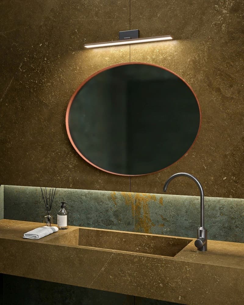 Καθρέπτης μπάνιου Project Mirrors Iron Oval Ματ Χαλκός 85x65cm