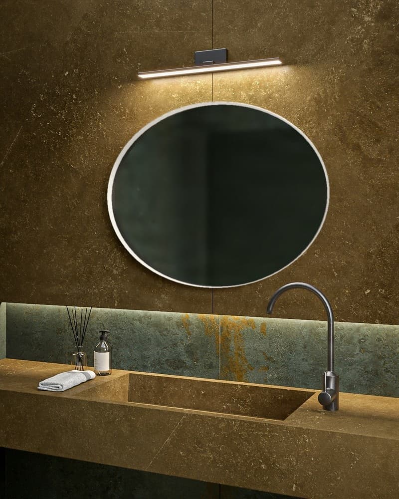 Καθρέπτης μπάνιου Project Mirrors Iron Oval Ματ Λευκό 85x65cm