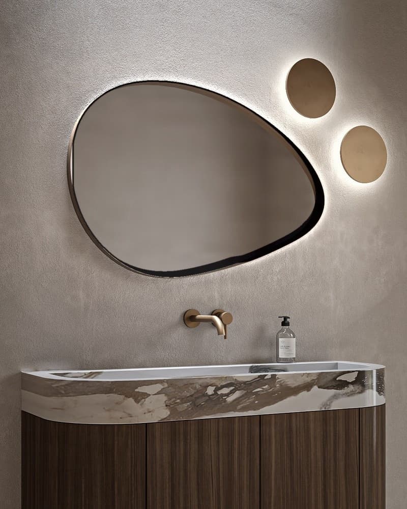 Καθρέπτης μπάνιου με Led Project Mirrors Iron Rock Ματ Μαύρο 100x65cm