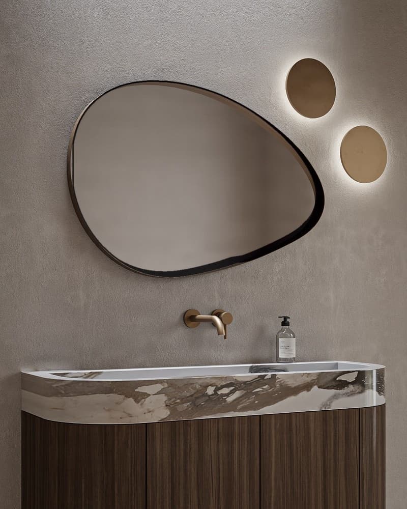 Καθρέπτης μπάνιου Project Mirrors Iron Rock Ματ Μαύρο 100x65cm