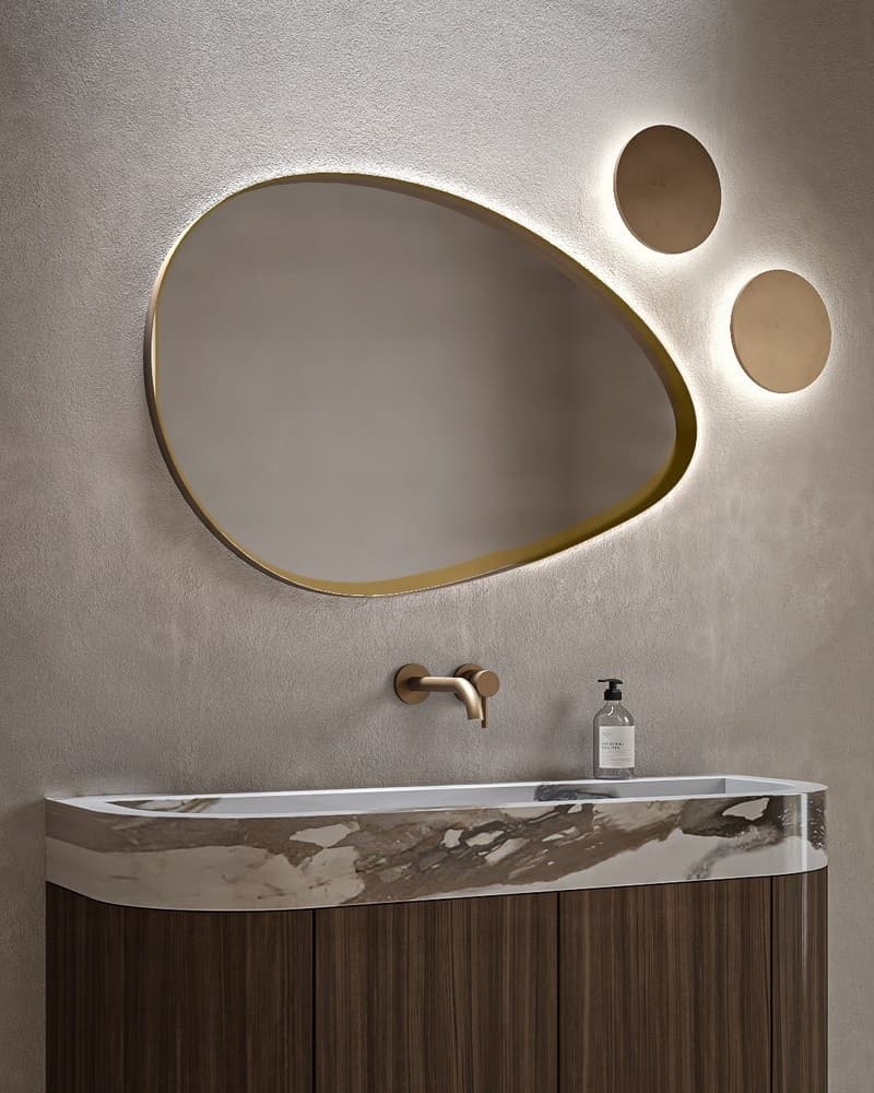 Καθρέπτης μπάνιου με Led Project Mirrors Iron Rock Ματ Μπρονζέ 100x65cm
