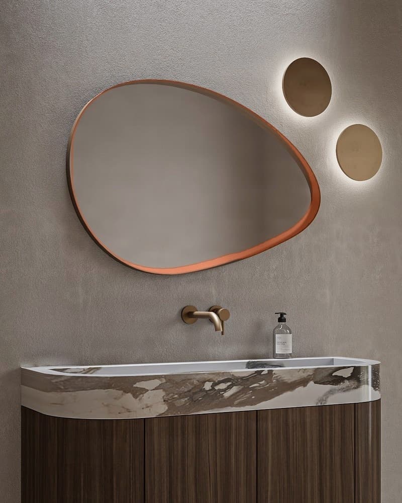 Καθρέπτης μπάνιου Project Mirrors Iron Rock Ματ Χαλκός 100x65cm