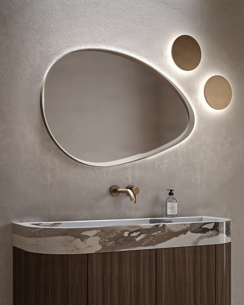 Καθρέπτης μπάνιου με Led Project Mirrors Iron Rock Ματ Γκρι 100x65cm