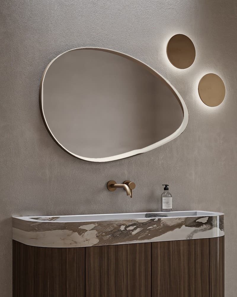 Καθρέπτης μπάνιου Project Mirrors Iron Rock Ματ Λευκό 100x65cm