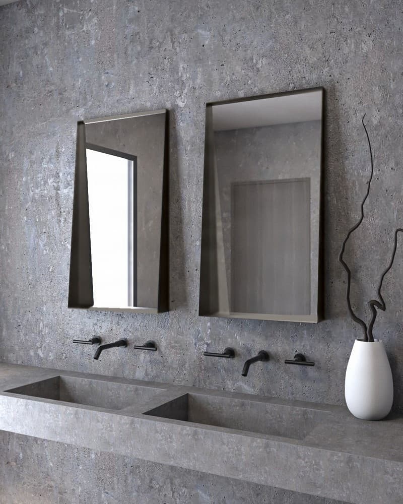 Καθρέπτης μπάνιου Project Mirrors Iron Shelf Ματ Γραφίτης 50x90cm