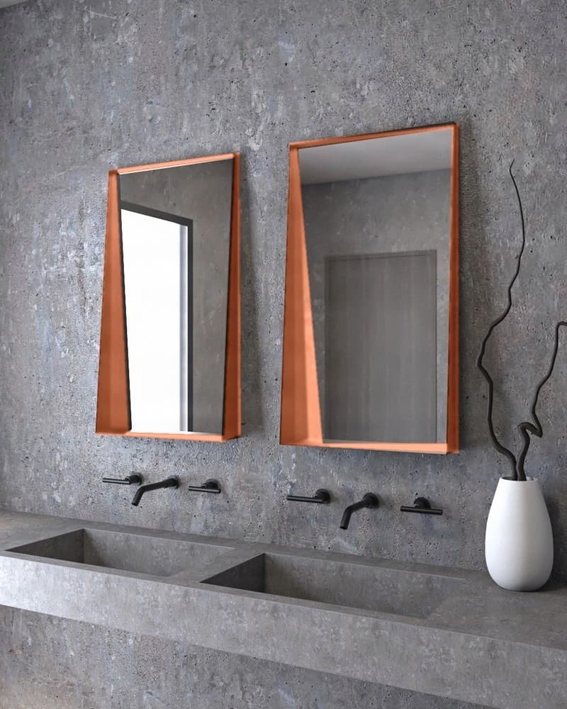 Καθρέπτης μπάνιου Project Mirrors Iron Shelf Ματ Χαλκός 50x90cm