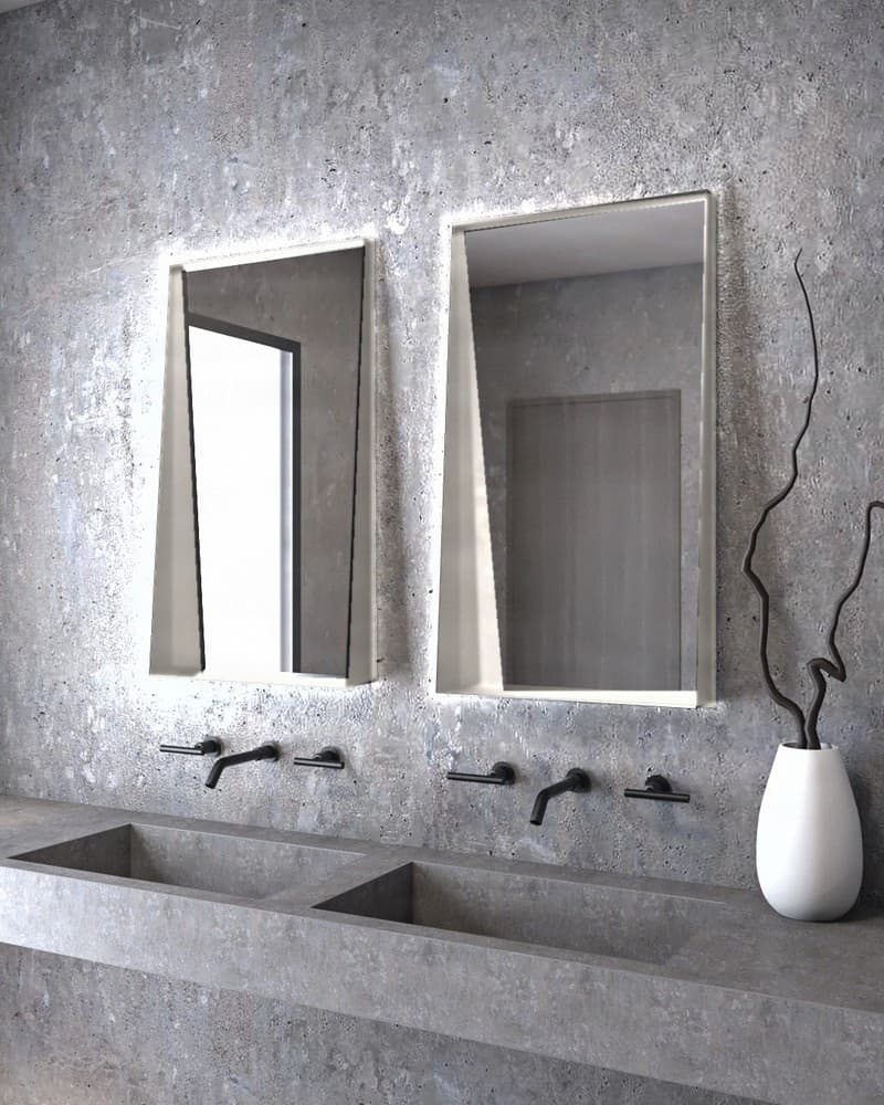 Καθρέπτης μπάνιου με Led Project Mirrors Iron Shelf Ματ Γκρι 50x90cm