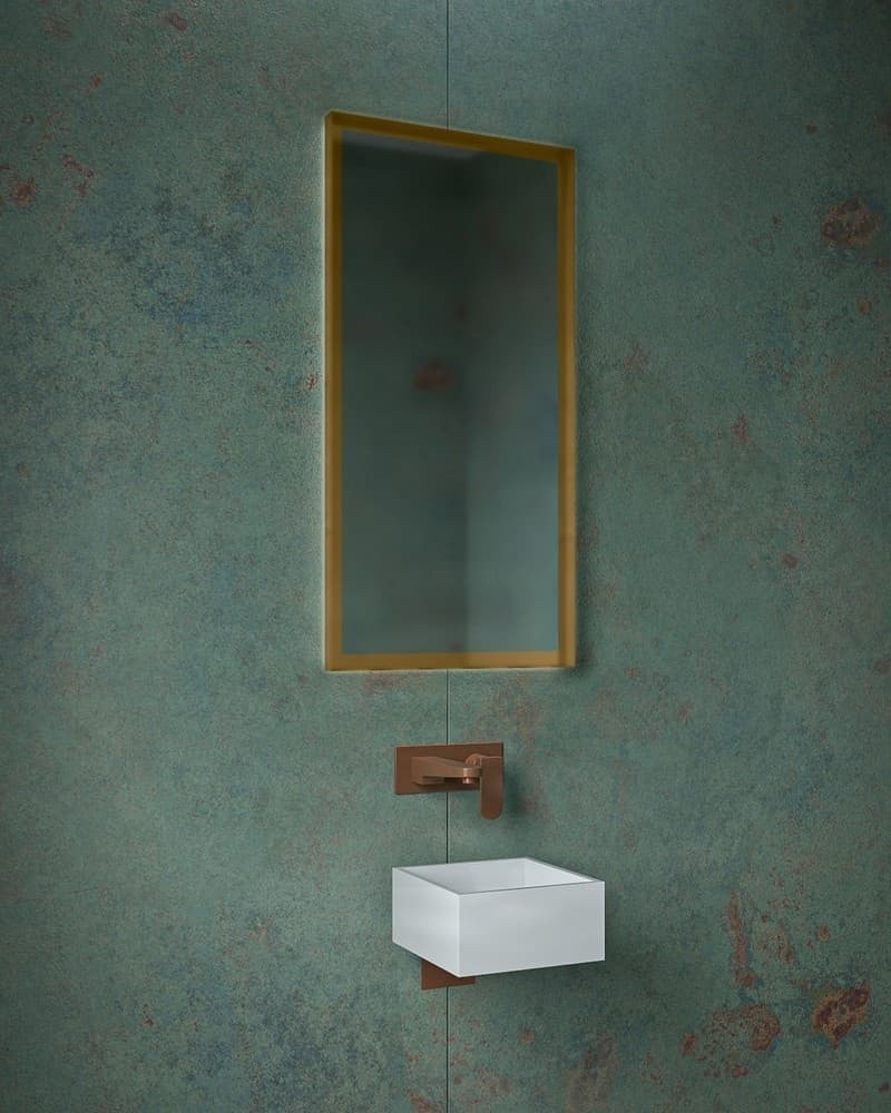 Καθρέπτης μπάνιου Project Mirrors Iron Square Ματ Μπρονζέ 45x90cm