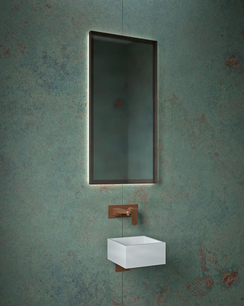 Καθρέπτης μπάνιου με Led Project Mirrors Iron Square Γραφίτης 45x90cm