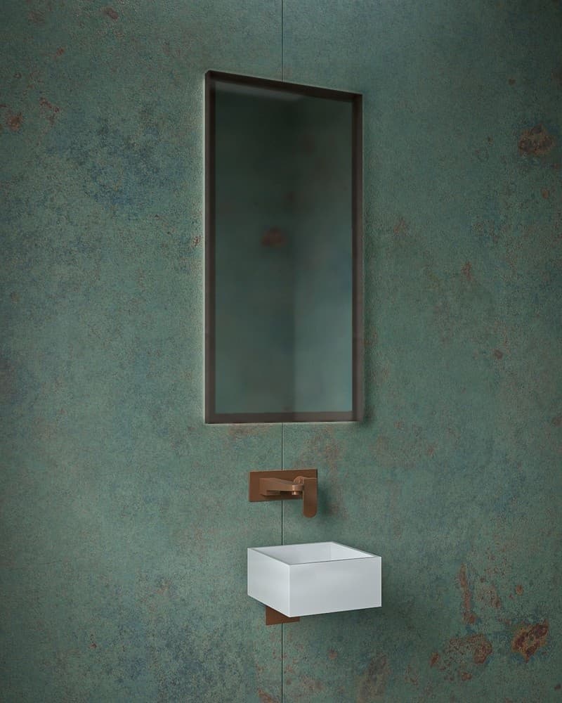 Καθρέπτης μπάνιου Project Mirrors Iron Square Γραφίτης 45x90cm