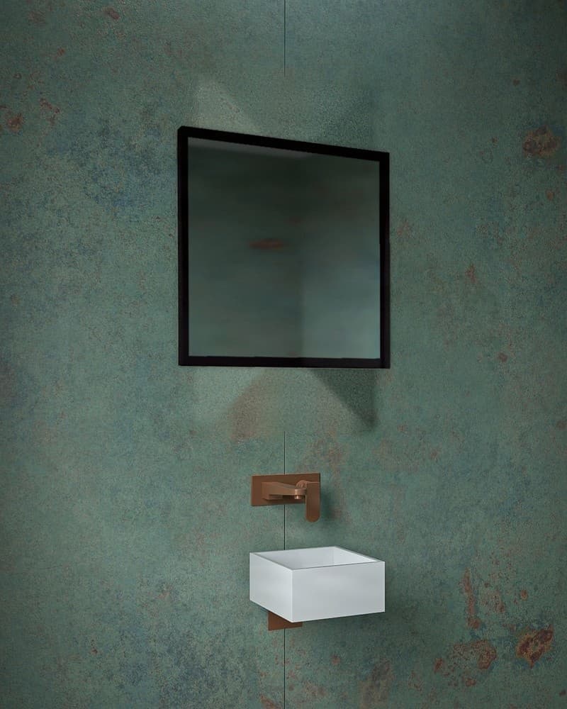 Καθρέπτης μπάνιου Project Mirrors Iron Square Ματ Μαύρο 60x60cm