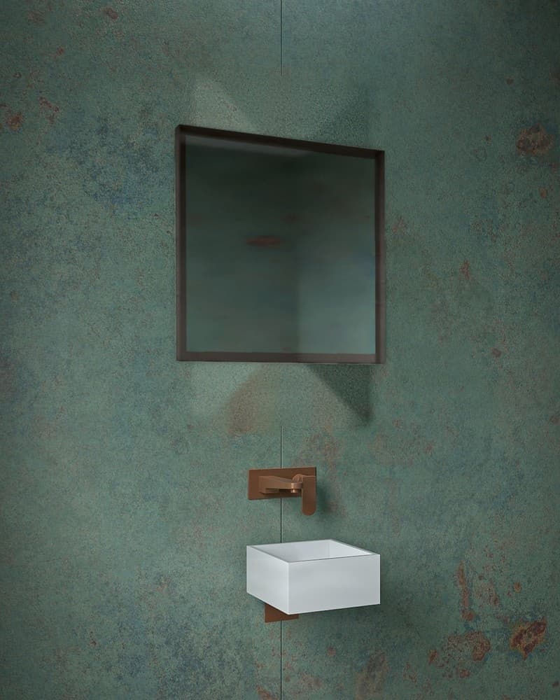 Καθρέπτης μπάνιου Project Mirrors Iron Square Γραφίτης 60x60cm