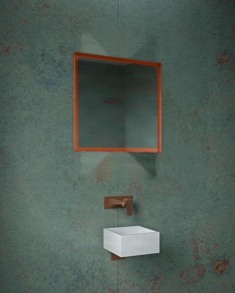 Καθρέπτης μπάνιου Project Mirrors Iron Square Χαλκός 60x60cm