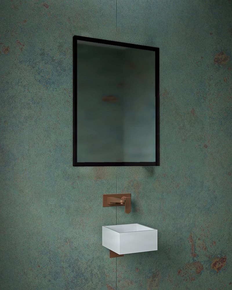 Καθρέπτης μπάνιου Project Mirrors Iron Square Ματ Μαύρο 60x80cm