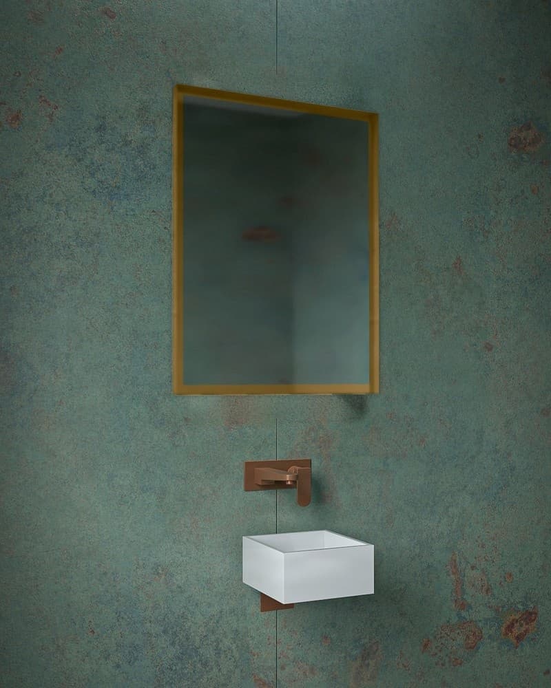 Καθρέπτης μπάνιου Project Mirrors Iron Square Ματ Μπρονζέ 60x80cm