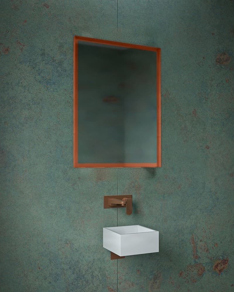 Καθρέπτης μπάνιου Project Mirrors Iron Square Χαλκός 60x80cm