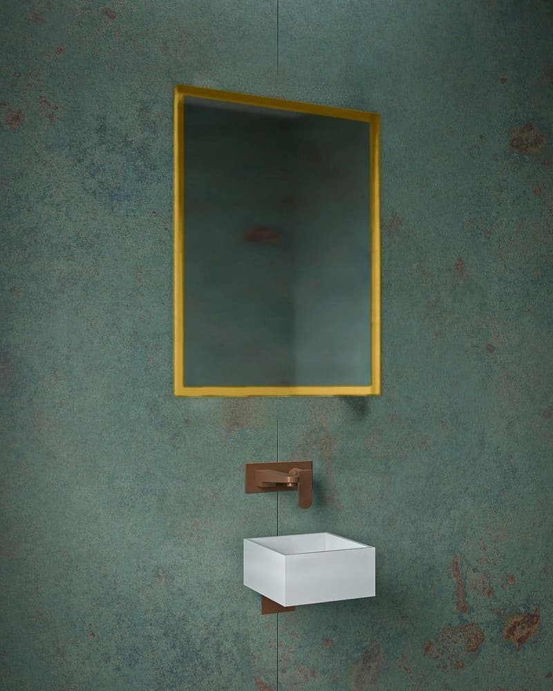 Καθρέπτης μπάνιου Project Mirrors Iron Square Ματ Χρυσό 60x80cm