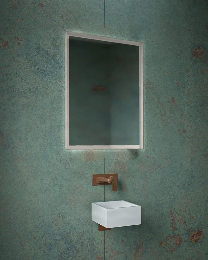 Καθρέπτης μπάνιου με Led Project Mirrors Iron Square Ματ Γκρι 60x80cm