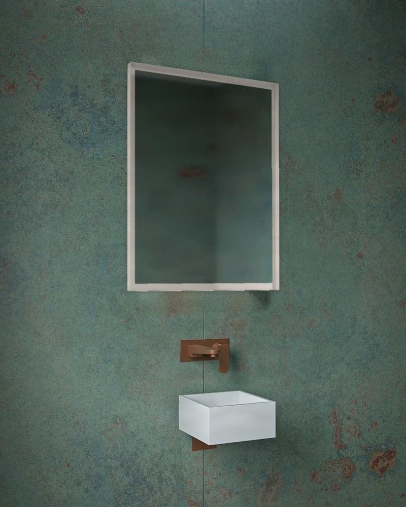 Καθρέπτης μπάνιου Project Mirrors Iron Square Ματ Γκρι 60x80cm