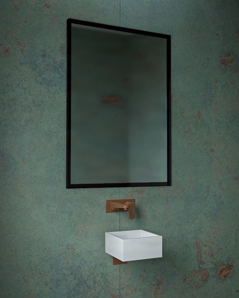Καθρέπτης μπάνιου Project Mirrors Iron Square Ματ Μαύρο 70x100cm