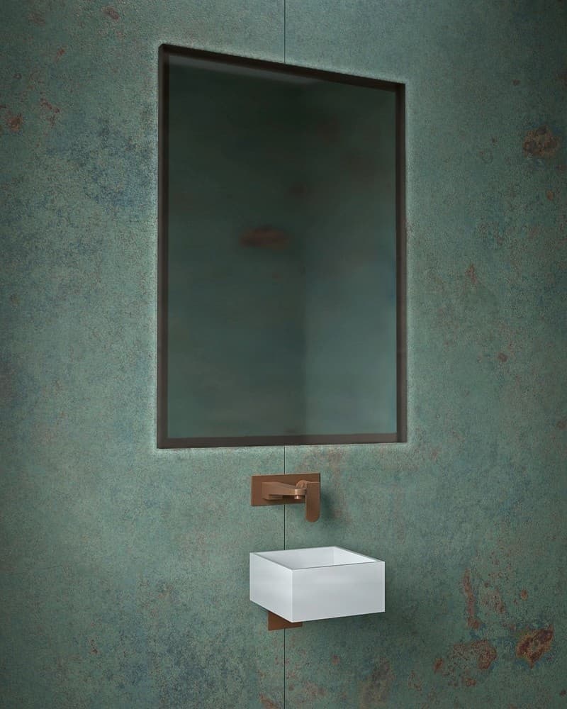Καθρέπτης μπάνιου με Led Project Mirrors Iron Square Γραφίτης 70x100cm