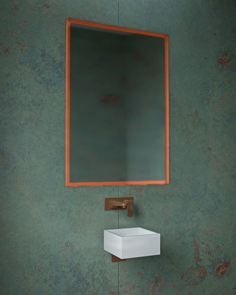 Καθρέπτης μπάνιου Project Mirrors Iron Square Ματ Χαλκός 70x100cm