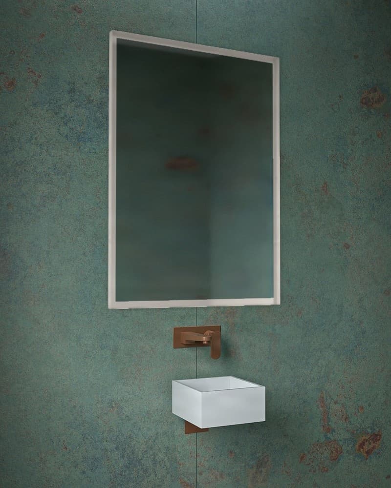 Καθρέπτης μπάνιου Project Mirrors Iron Square Ματ Γκρι 70x100cm