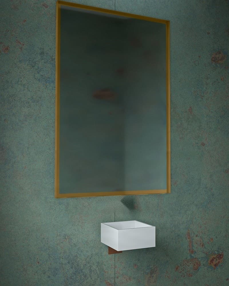 Καθρέπτης μπάνιου Project Mirrors Iron Square Ματ Μπρονζέ 80x120cm
