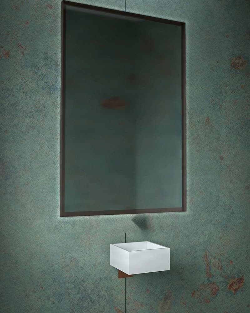 Καθρέπτης μπάνιου με Led Project Mirrors Iron Square Γραφίτης 80x120cm