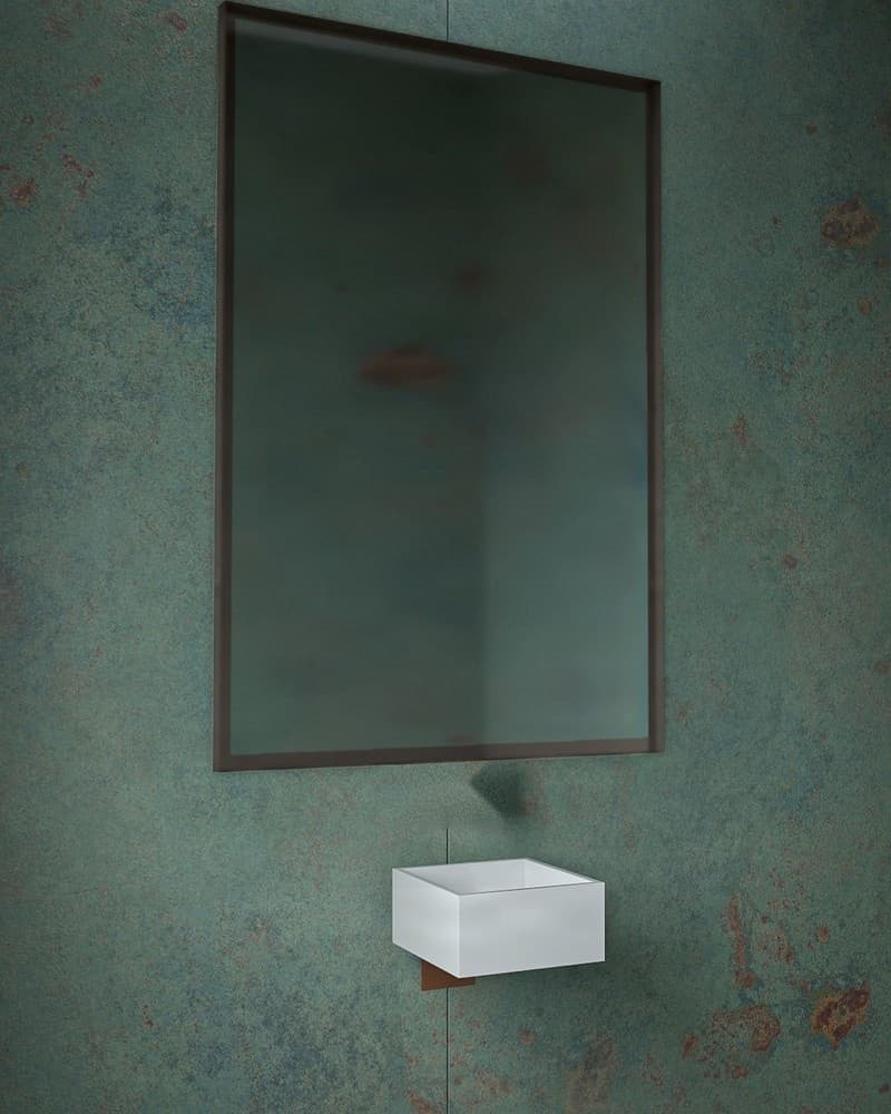 Καθρέπτης μπάνιου Project Mirrors Iron Square Γραφίτης 80x120cm