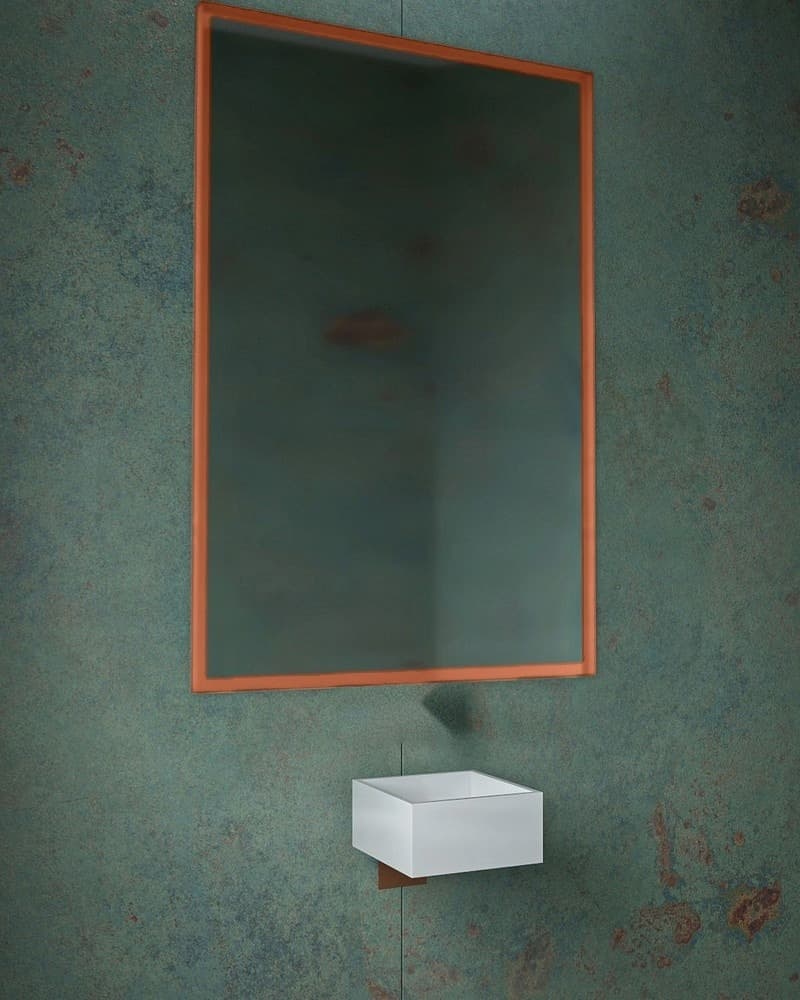 Καθρέπτης μπάνιου Project Mirrors Iron Square Ματ Χαλκός 80x120cm