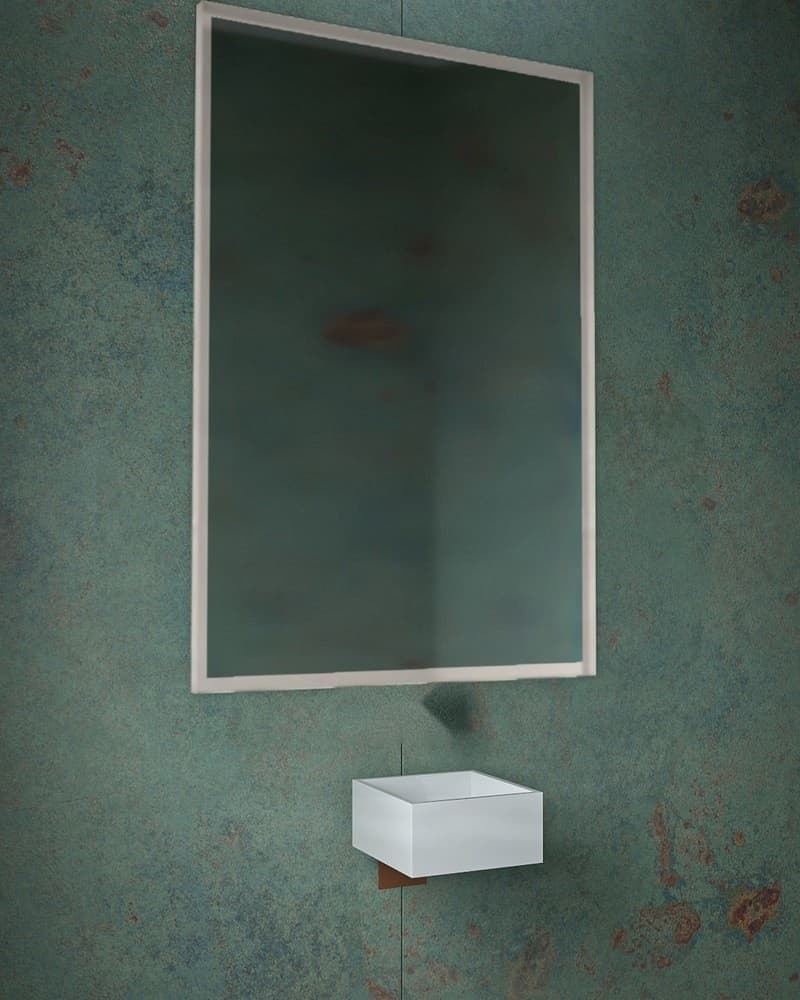 Καθρέπτης μπάνιου Project Mirrors Iron Square Ματ Γκρι 80x120cm