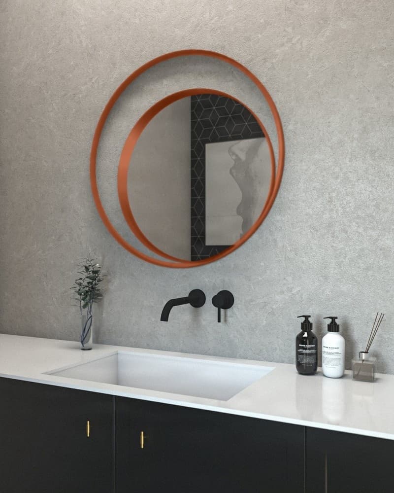 Καθρέπτης μπάνιου Project Mirrors Iron Twin Χαλκός Φ95cm