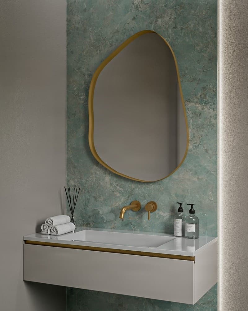Καθρέπτης μπάνιου με Led Project Mirrors Iron Uovo Ματ Μπρονζέ 65x90cm
