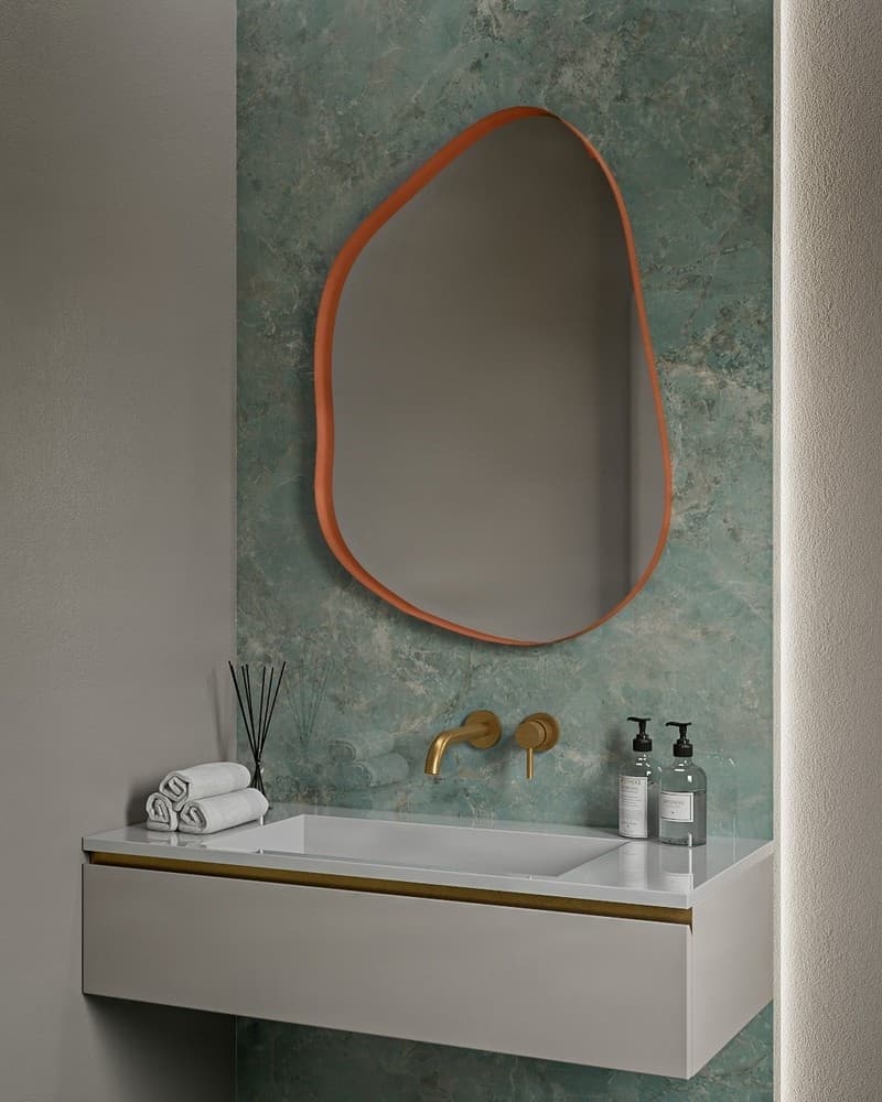 Καθρέπτης μπάνιου με Led Project Mirrors Iron Uovo Χαλκός 65x90cm