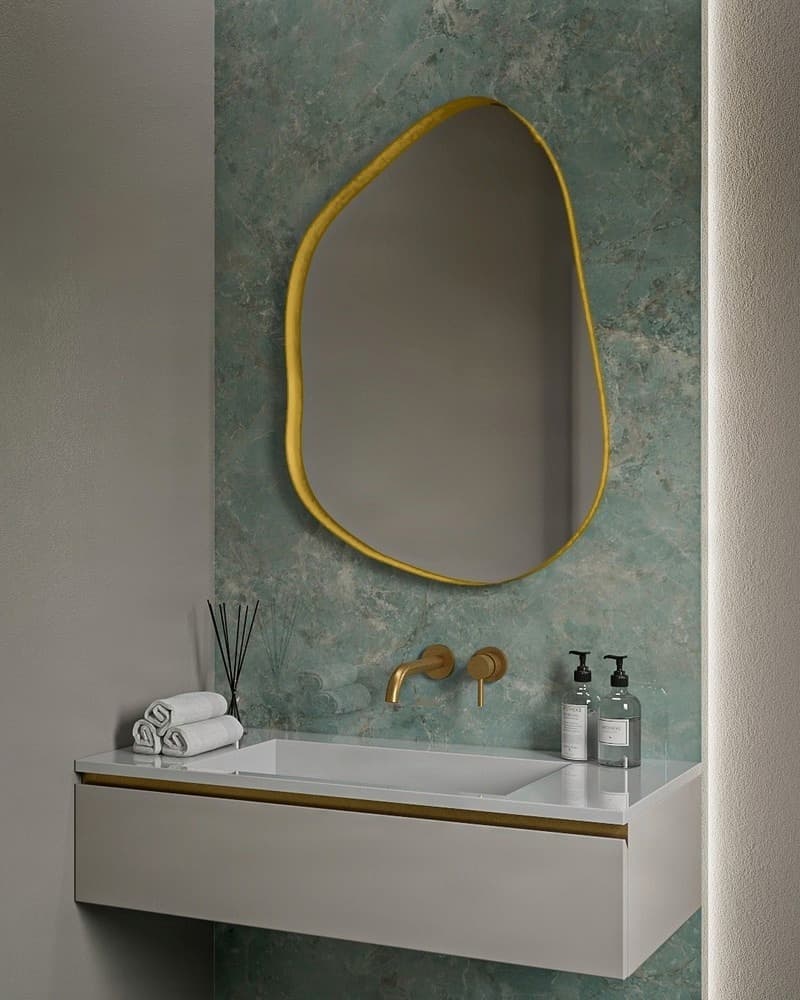 Καθρέπτης μπάνιου Project Mirrors Iron Uovo Ματ Χρυσό 65x90cm