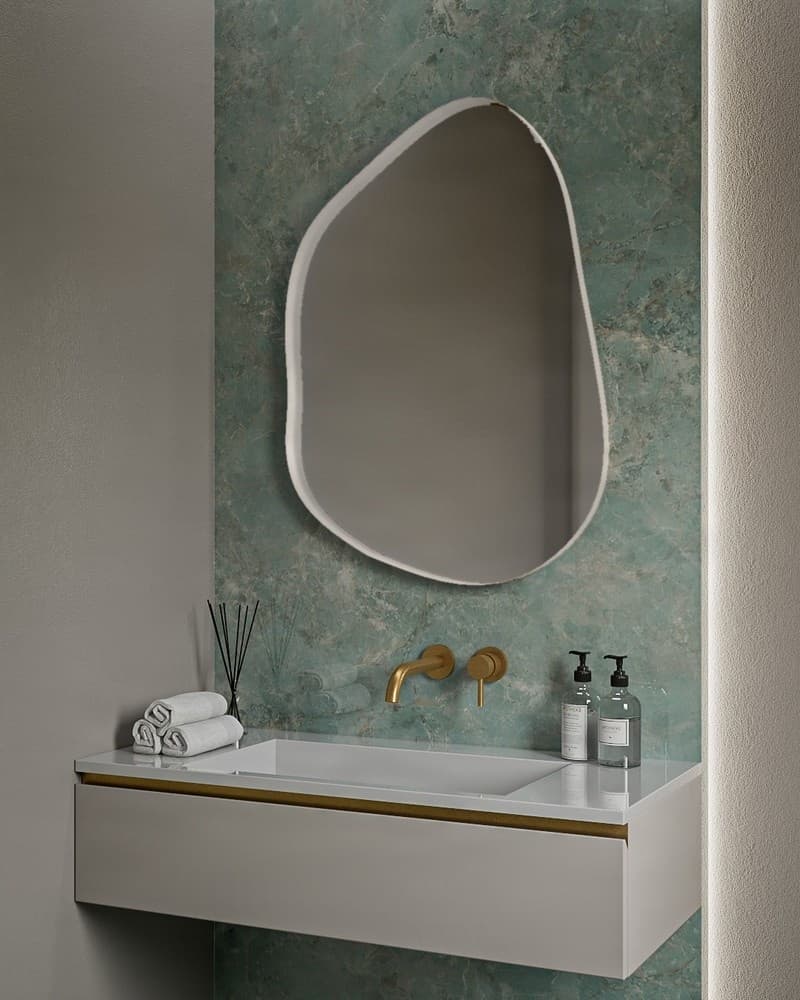 Καθρέπτης μπάνιου με Led Project Mirrors Iron Uovo Ματ Γκρι 65x90cm