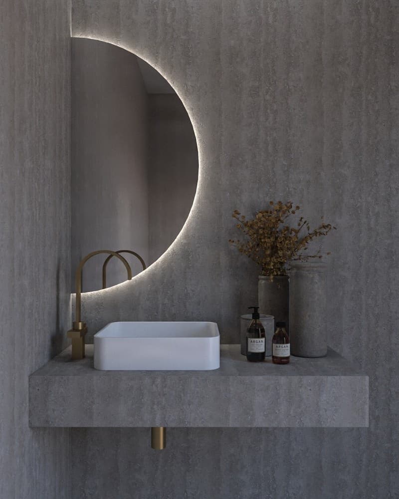 Καθρέπτης μπάνιου με Led Project Mirrors Moon Φ100cm