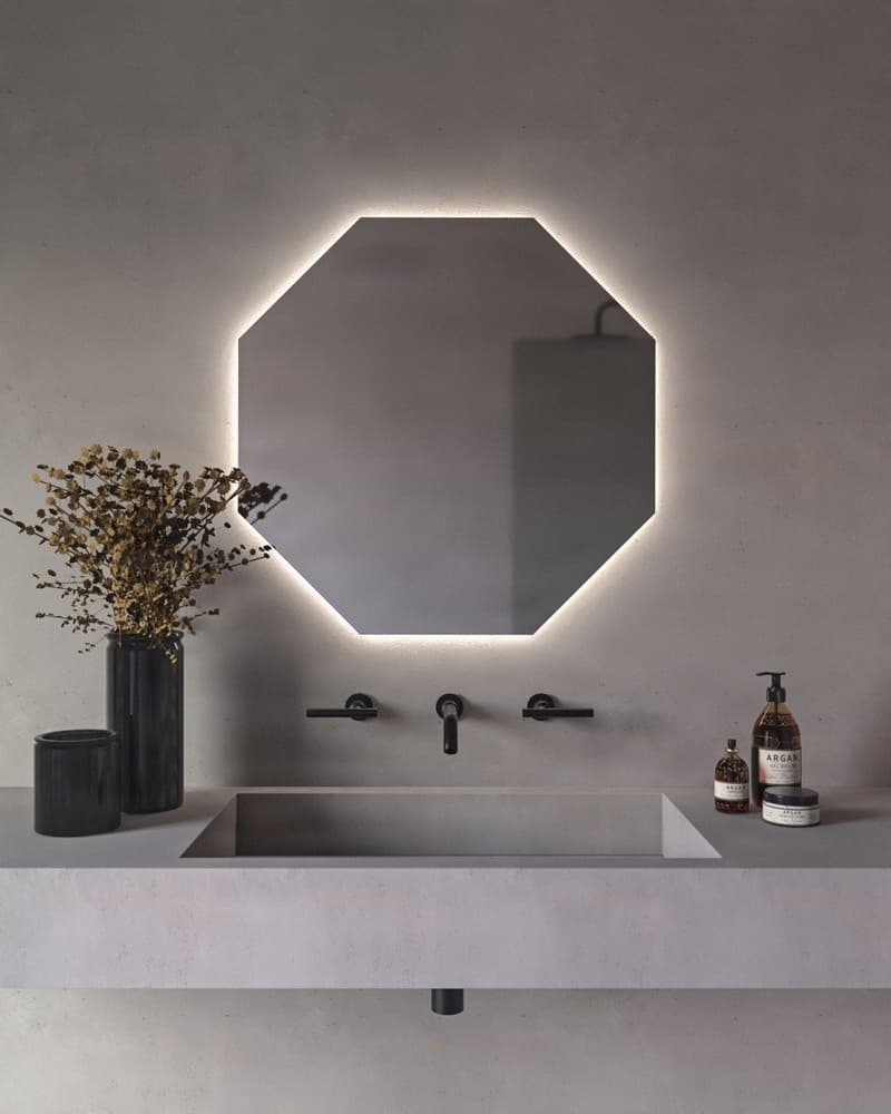 Καθρέπτης μπάνιου με Led Project Mirrors Octagon 70x70cm