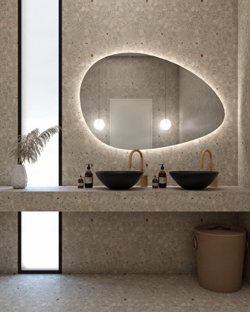 Καθρέπτης μπάνιου με Led Project Mirrors Rock 130x86cm