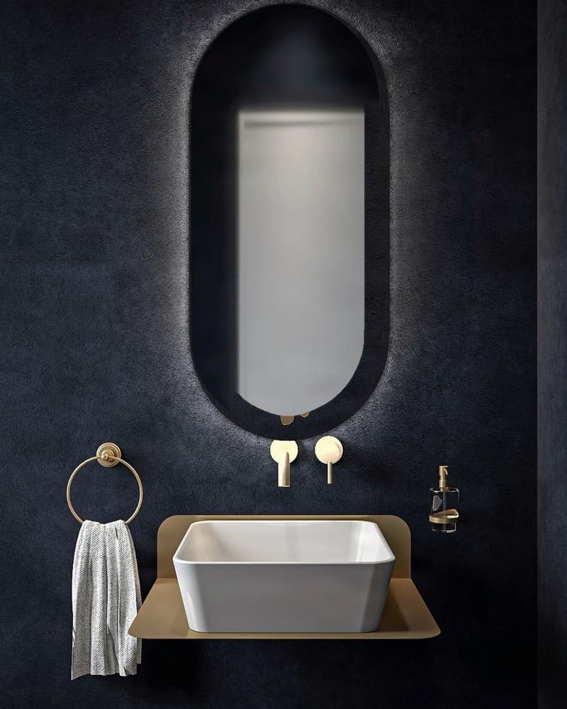 Καθρέπτης μπάνιου με Led Project Mirrors Semi Oval 45x100cm