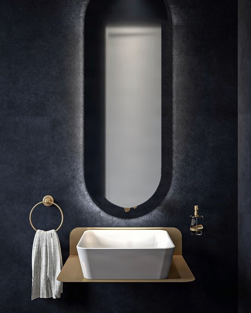 Καθρέπτης μπάνιου με Led Project Mirrors Semi Oval 45x125cm
